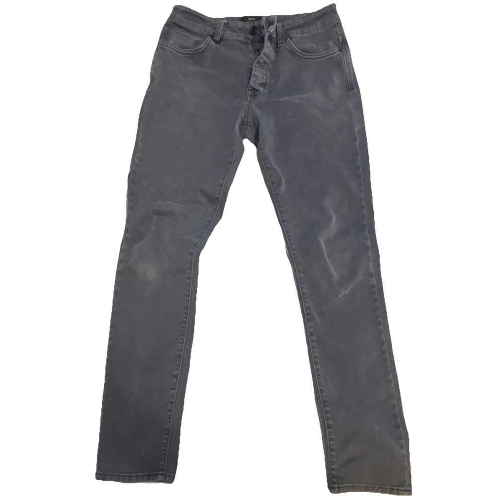 Neuw Men's Gray Slim Fit Denim Jeans Straight Style Button Closure